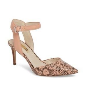 Louise et Cie Pink Snakeskin Heels